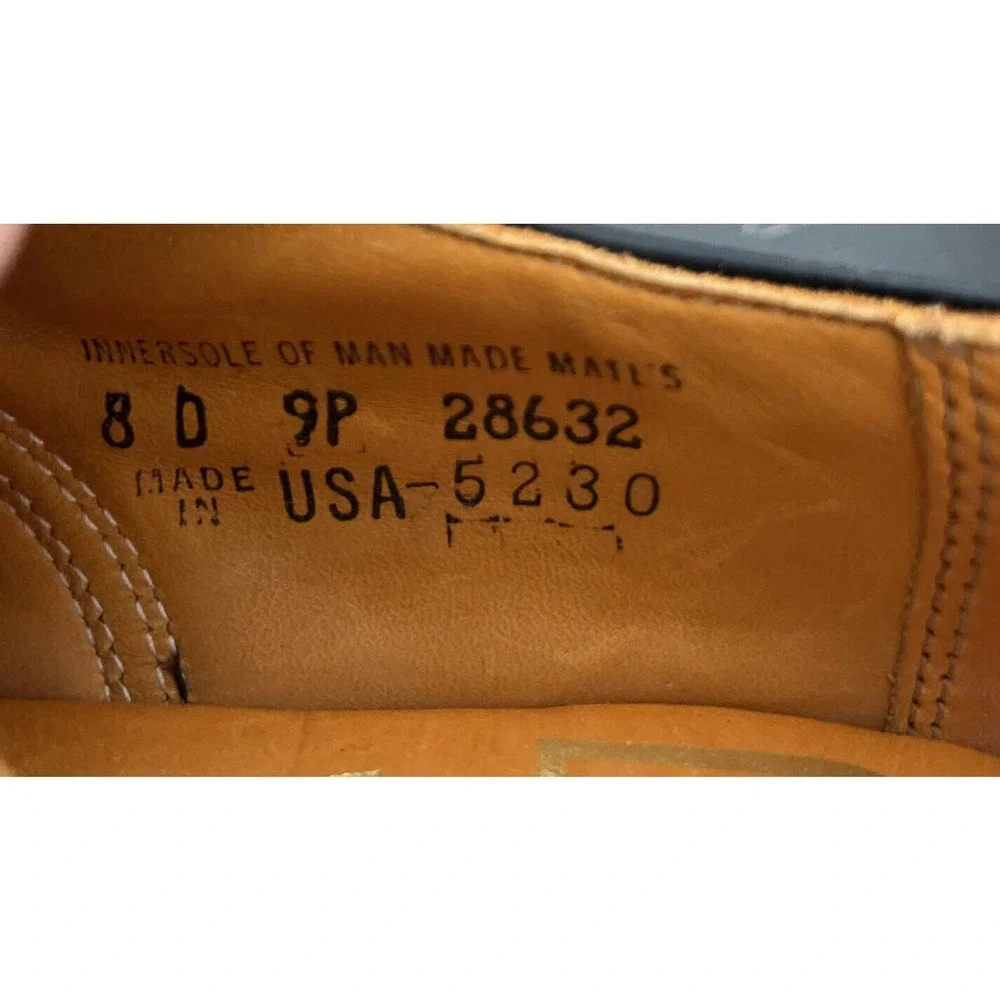 Herman Bootmakers Black Work Shoes Lace Up Neoprene Cushion MENS Size 8D EUC - Picture 12 of 12